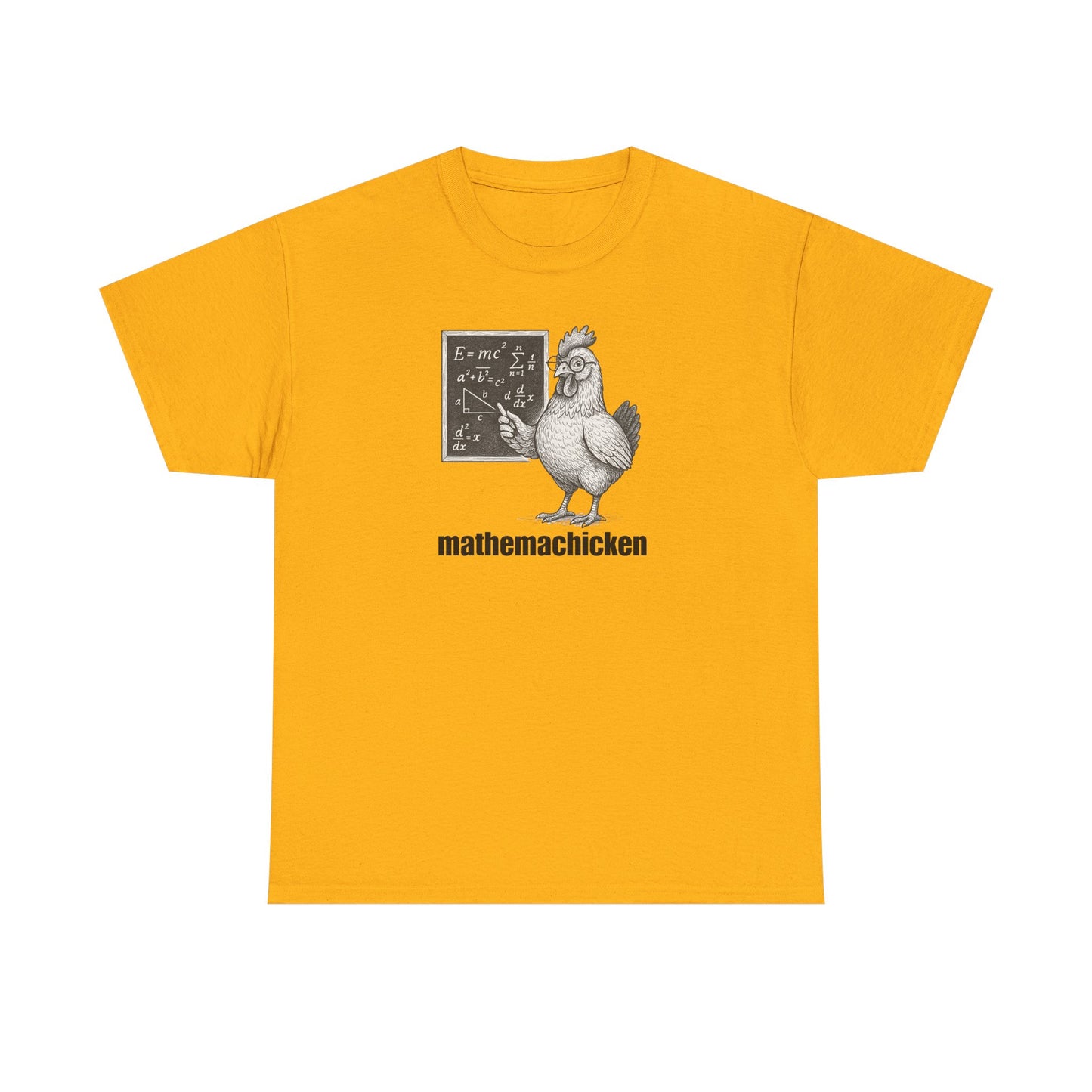 Mathemachicken | Unisex Heavy Cotton Tee | Math Lover Shirt, Funny Chicken T-Shirt, Gift for Teachers, Science Humor Tee, Geeky Apparel