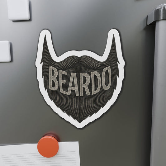 Beardo Beard-Themed Die-Cut Magnet, Fun Décor for Bearded Friends, Great Gift for Father's Day, Hipster Home Accents, Kitchen, Office