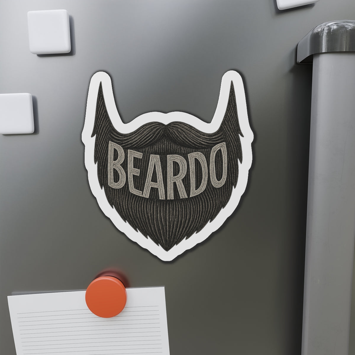Beardo Beard-Themed Die-Cut Magnet, Fun Décor for Bearded Friends, Great Gift for Father's Day, Hipster Home Accents, Kitchen, Office