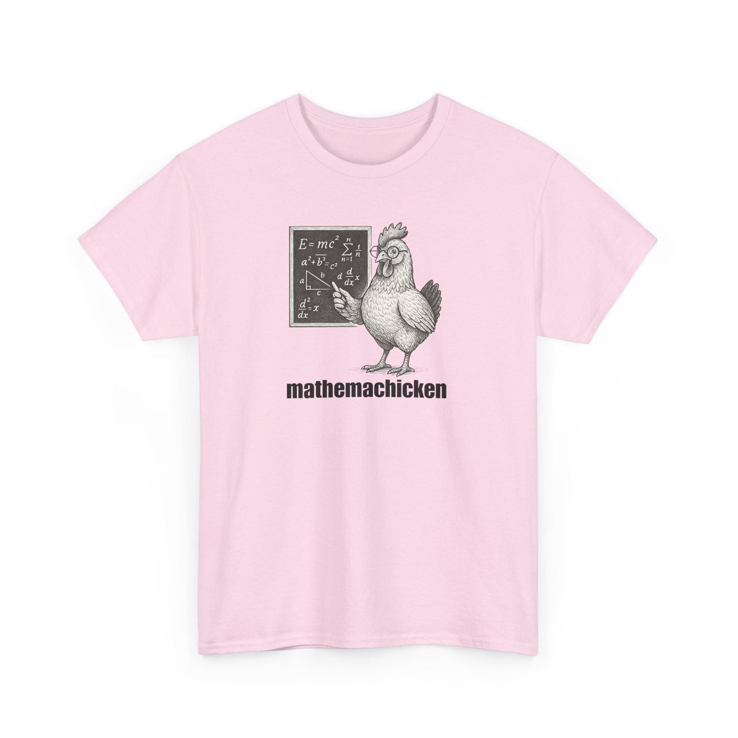 Mathemachicken | Unisex Heavy Cotton Tee | Math Lover Shirt, Funny Chicken T-Shirt, Gift for Teachers, Science Humor Tee, Geeky Apparel