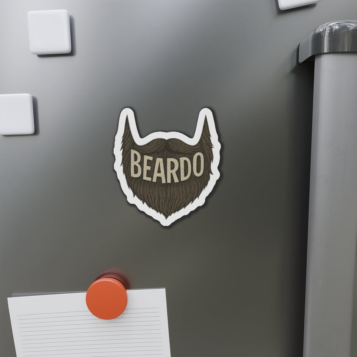 Beardo Beard-Shaped Die-Cut Magnet, Funny Gift for Bearded Men, Home Decor, Refrigerator Magnet, Beardo Magnet