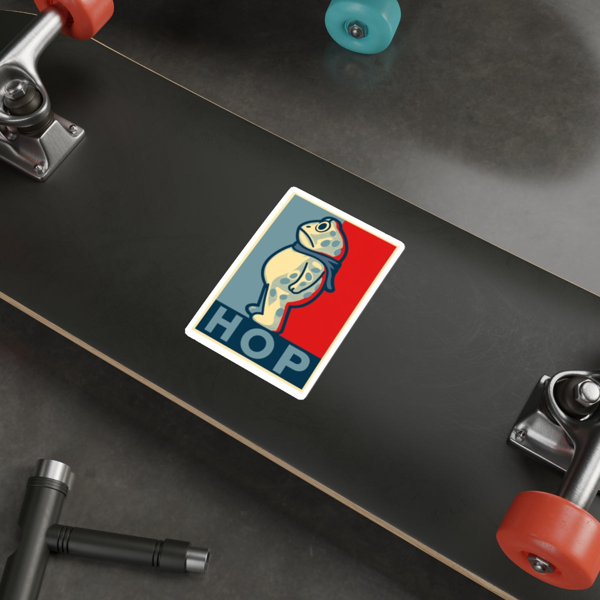 Portland Frog "Hop" Die-Cut Stickers | Obama Inspired Vinyl Decal for Laptops, Water Bottles, Notebooks, and More