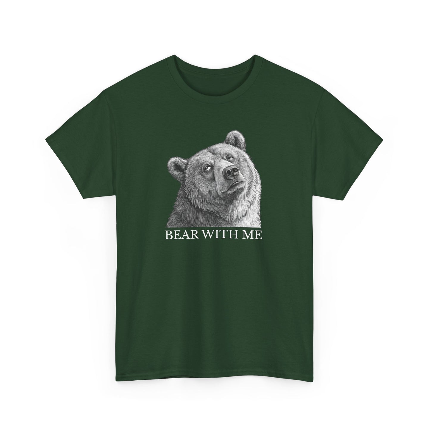 Bear With Me Graphic Tee, Funny Animal Shirt, Unisex Cotton T-Shirt, Gift for Nature Lovers, Casual Wear, Birthday Gift