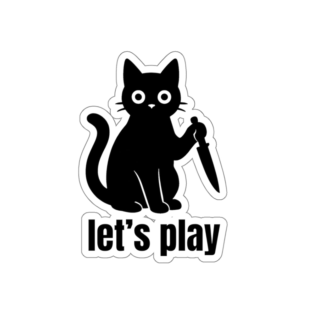 Playful Cat Die-Cut Stickers - Fun for Laptops, Water Bottles, Journals, Kids' Parties, October Celebrations, Cat Lovers
