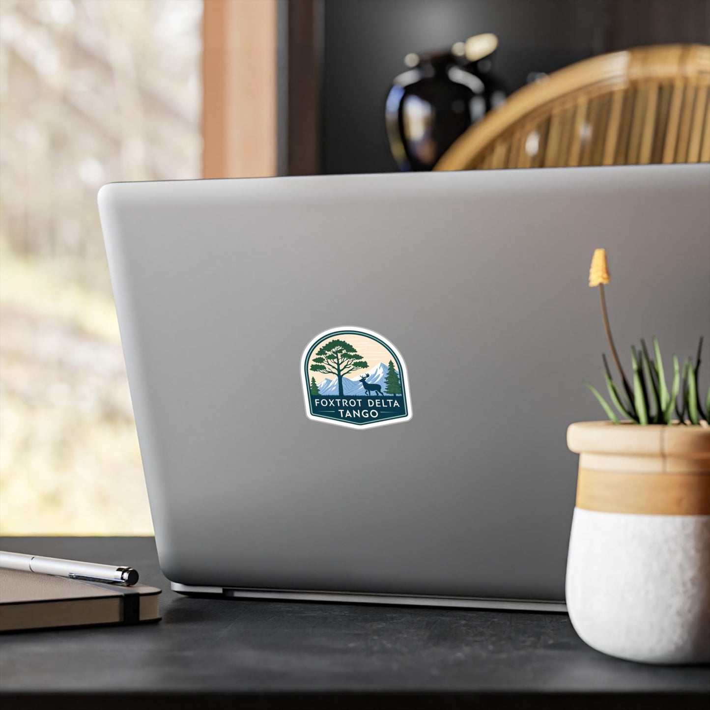 Foxtrot Delta Tango, Nature-Inspired Kiss-Cut Vinyl Decals, Great For Cars, Laptops, and Water Bottles