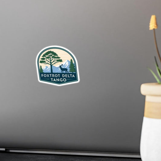 Foxtrot Delta Tango, Nature-Inspired Kiss-Cut Vinyl Decals, Great For Cars, Laptops, and Water Bottles