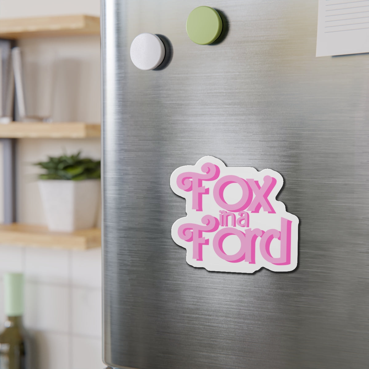 Playful Die-Cut Fox in A Ford Magnets for Cars, Fridges, Fun Decor, Perfect Gift, Home or Office, Cute Animal Lovers