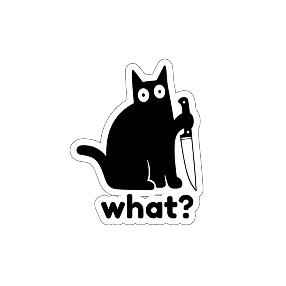 Playful Cat Die-Cut Stickers, Cute Cat Decor, Laptop Stickers, Cat Lover Gifts, Quirky Home Accessories, Fun Pet Stickers