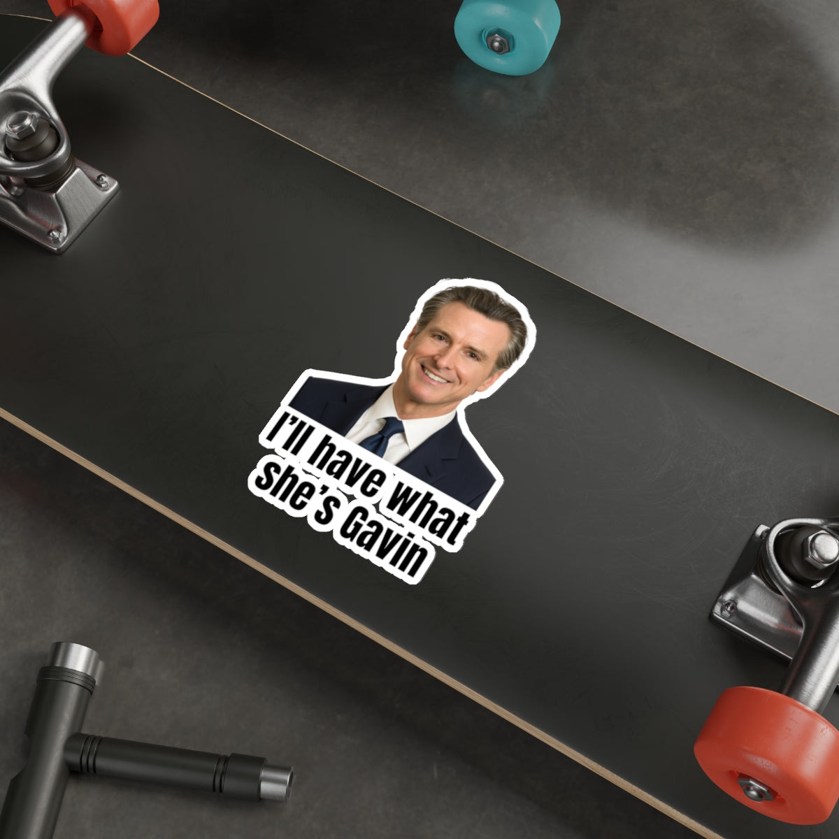 Gavin Newsom Die-Cut Stickers, Political Humor, Laptop Decor, Car Stickers, Gift for Friends