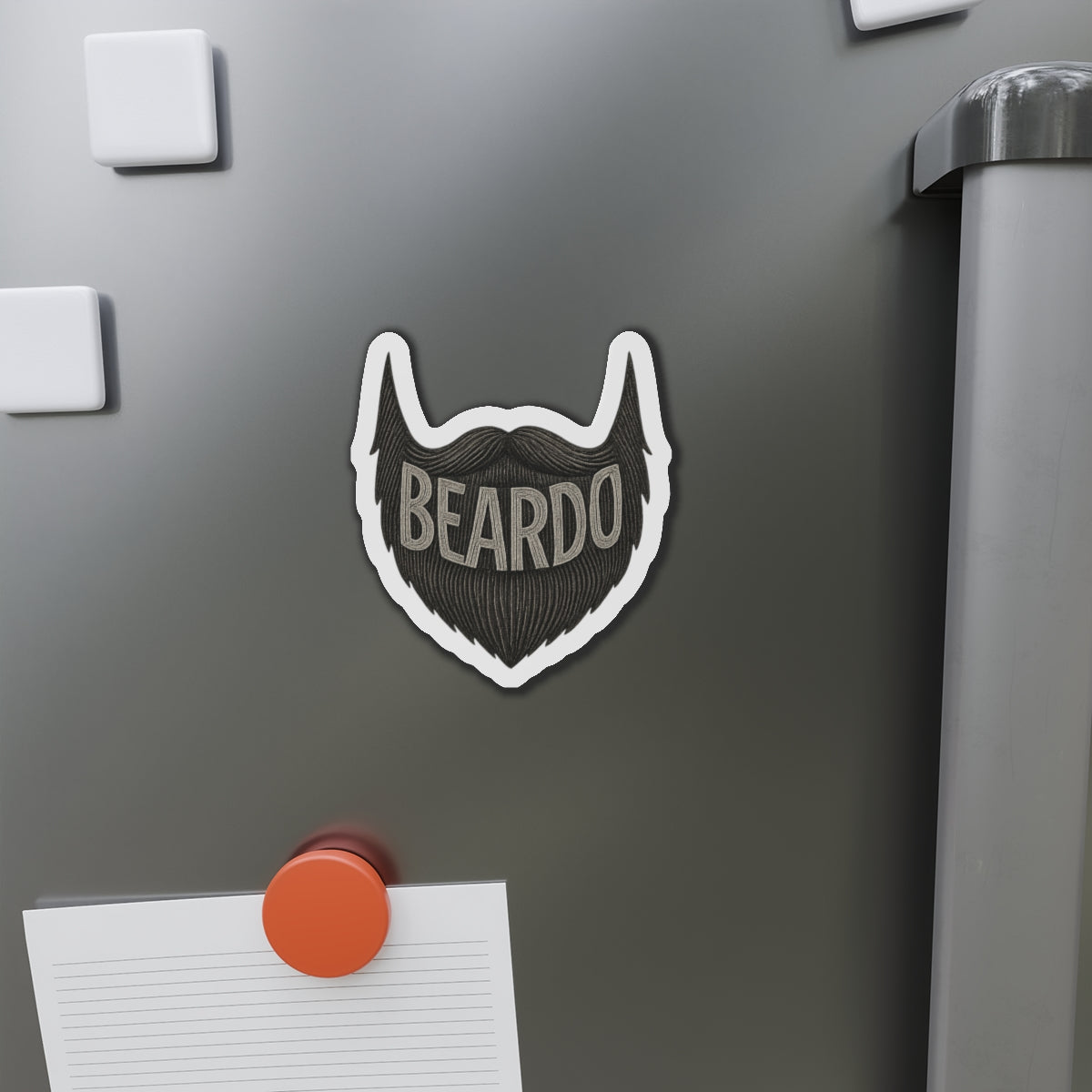 Beardo Beard-Themed Die-Cut Magnet, Fun Décor for Bearded Friends, Great Gift for Father's Day, Hipster Home Accents, Kitchen, Office