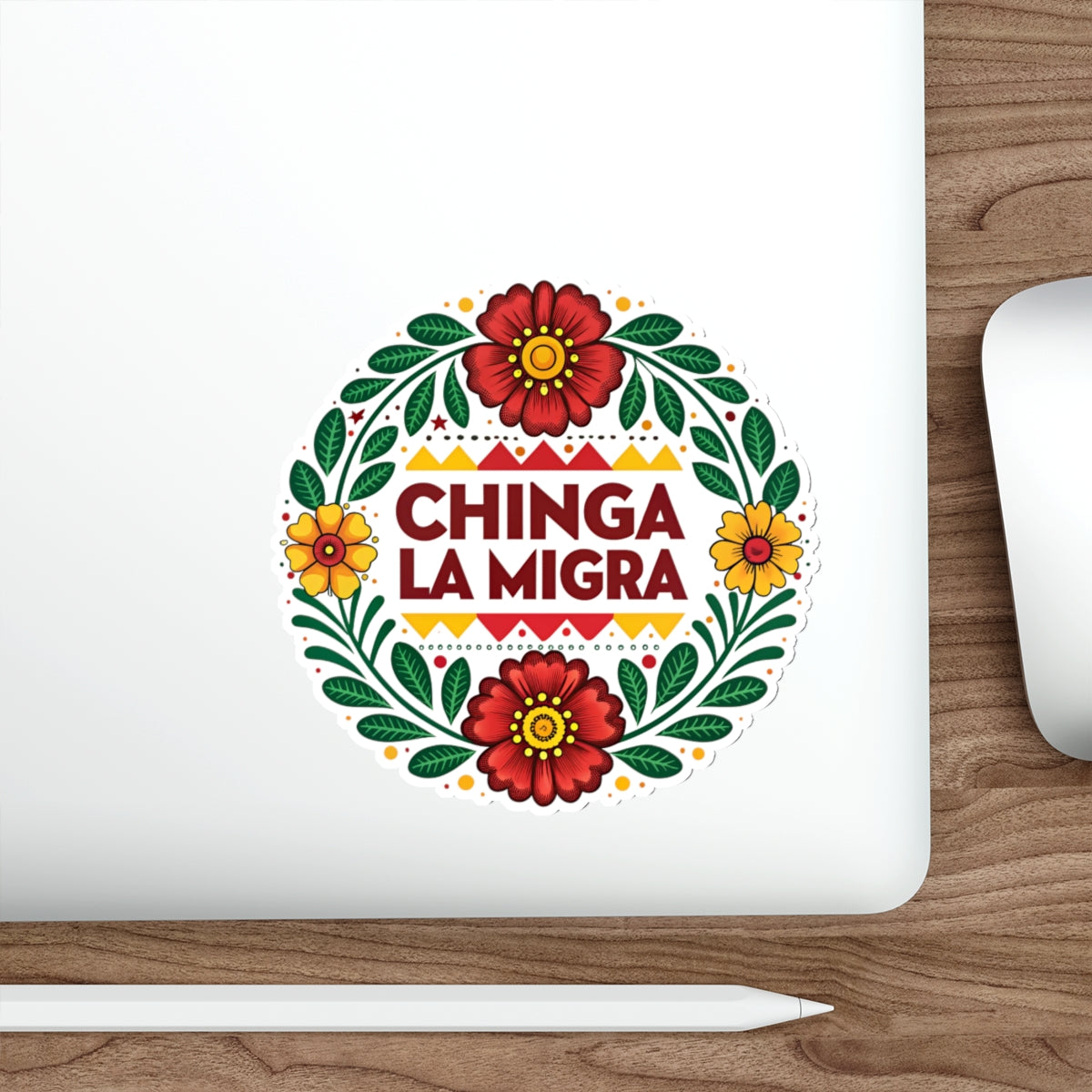 Chinga La Migra Anti I.C.E Vibrant Die-Cut Stickers for Empowerment and Expression, Laptop Decor, Party Favors, Artistic Gifts