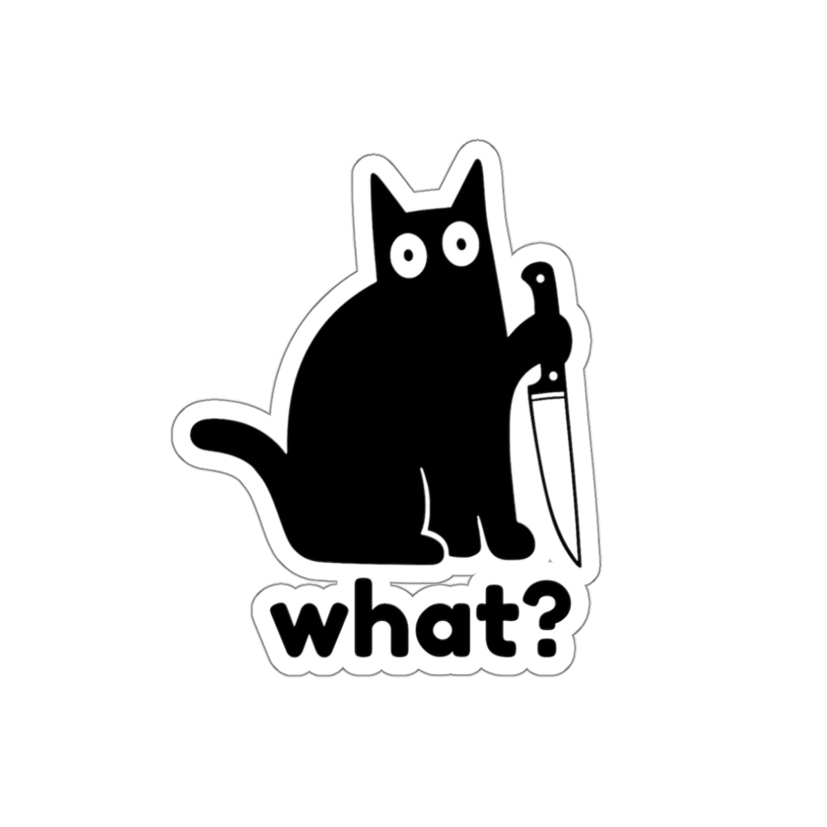 Playful Cat Die-Cut Stickers, Cute Cat Decor, Laptop Stickers, Cat Lover Gifts, Quirky Home Accessories, Fun Pet Stickers