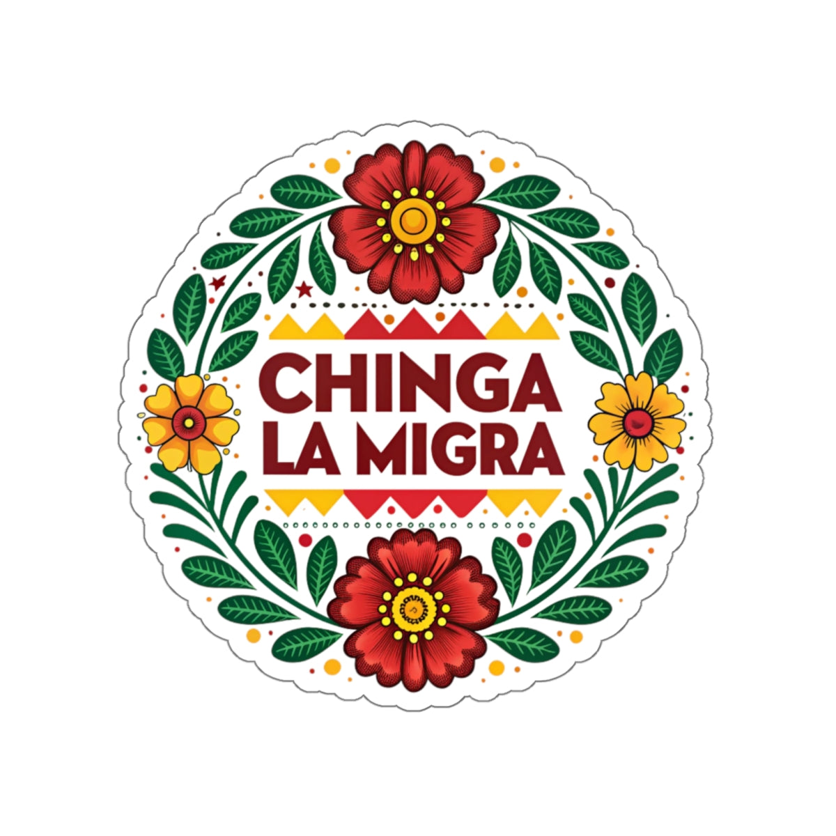Chinga La Migra Anti I.C.E Vibrant Die-Cut Stickers for Empowerment and Expression, Laptop Decor, Party Favors, Artistic Gifts