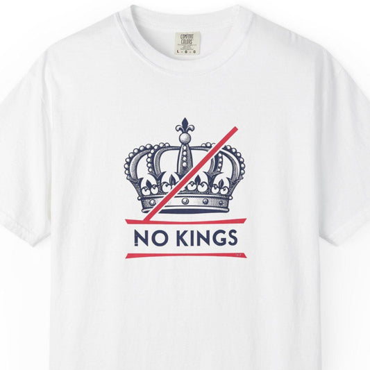 No Kings Rebel Crown T-Shirt - Unisex Garment-Dyed Tee for Festival, Casual Wear, Statement Shirt, Gift for Friends, No Kings Design