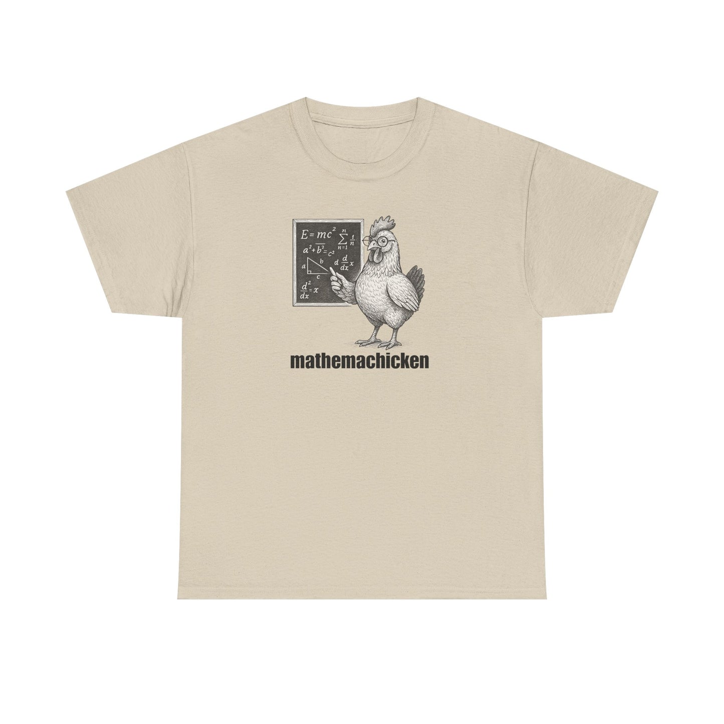 Mathemachicken | Unisex Heavy Cotton Tee | Math Lover Shirt, Funny Chicken T-Shirt, Gift for Teachers, Science Humor Tee, Geeky Apparel