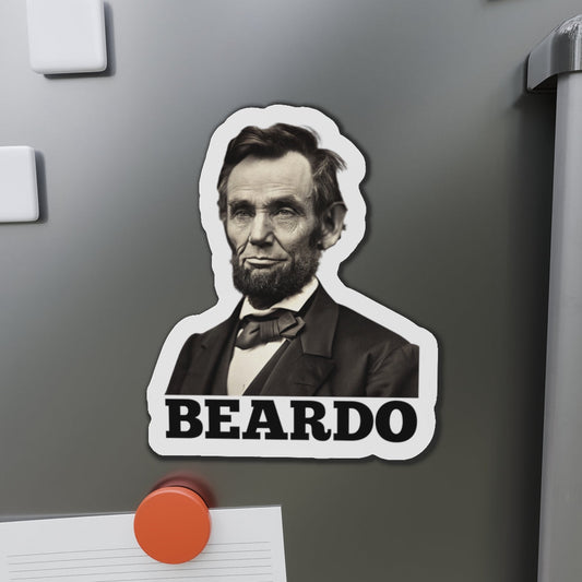 Abraham Lincoln Die-Cut Magnet, Beardo Magnet, Unique Home Decor, Gift for History Lovers, Funny Fridge Magnet, Vintage Style Magnet
