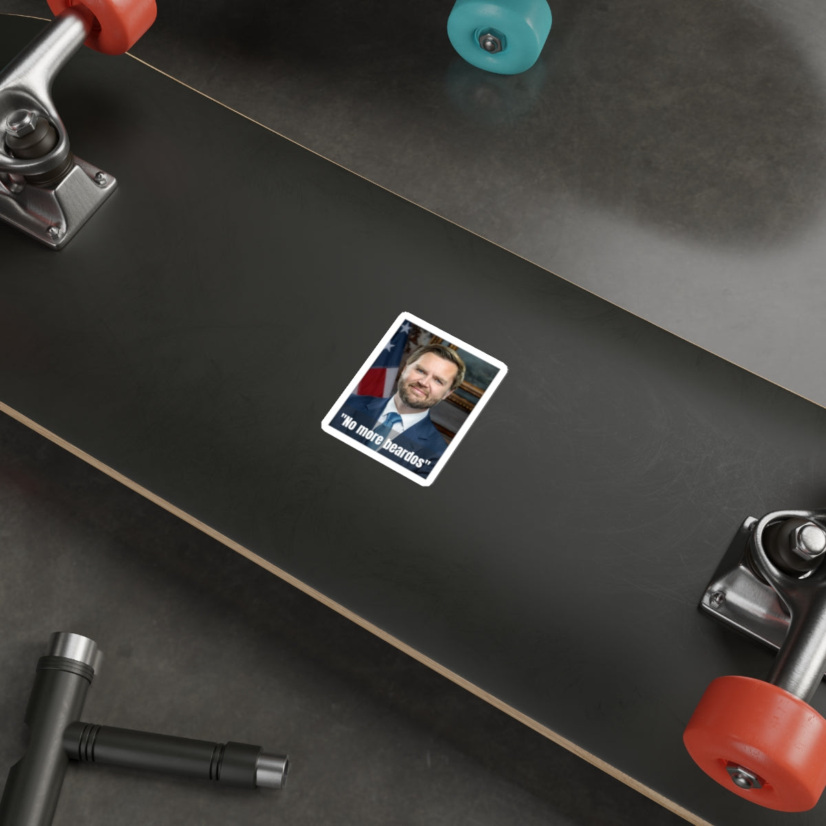 No More Beardos Satirical Die-Cut Stickers | for Laptops, Water Bottles, Gifts, and Decor | JD Vance | Pete Hegseth