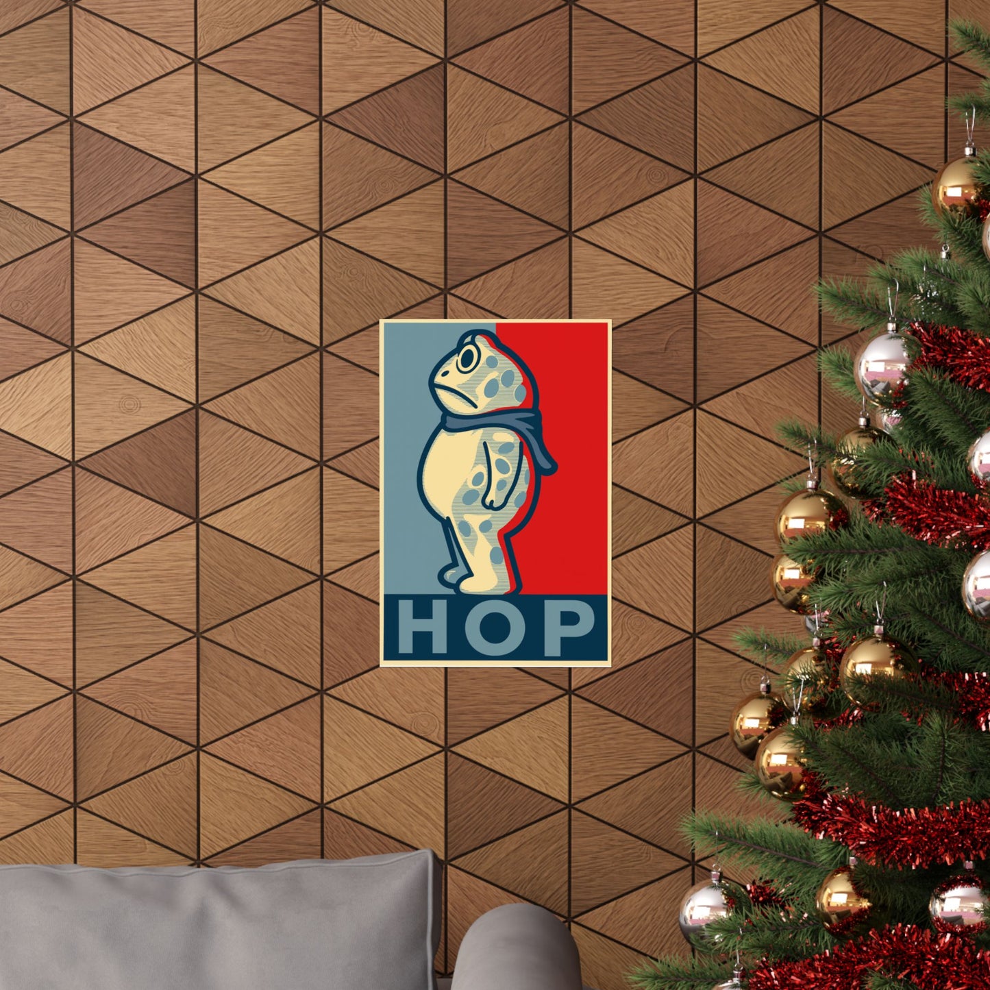 Portland Frog 'HOP' Pop Art Poster | Matte Vertical Poster | Retro Political Style | Anti Trump | Anti I.C.E | Resist