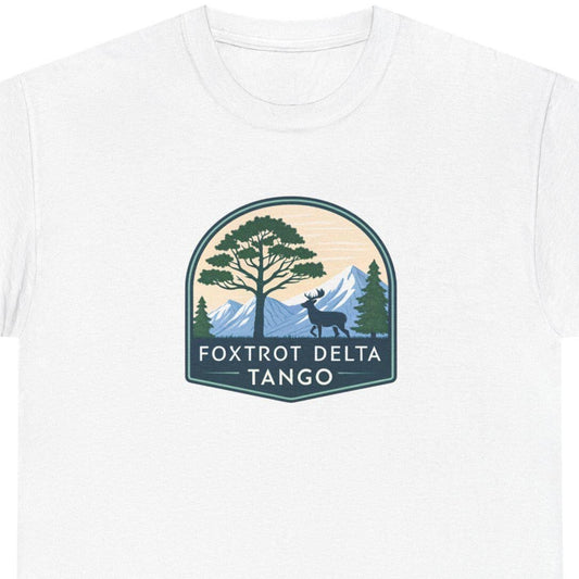 Foxtrot Delta Tango Nature Tee - Unisex Cotton Shirt for Outdoor Lovers