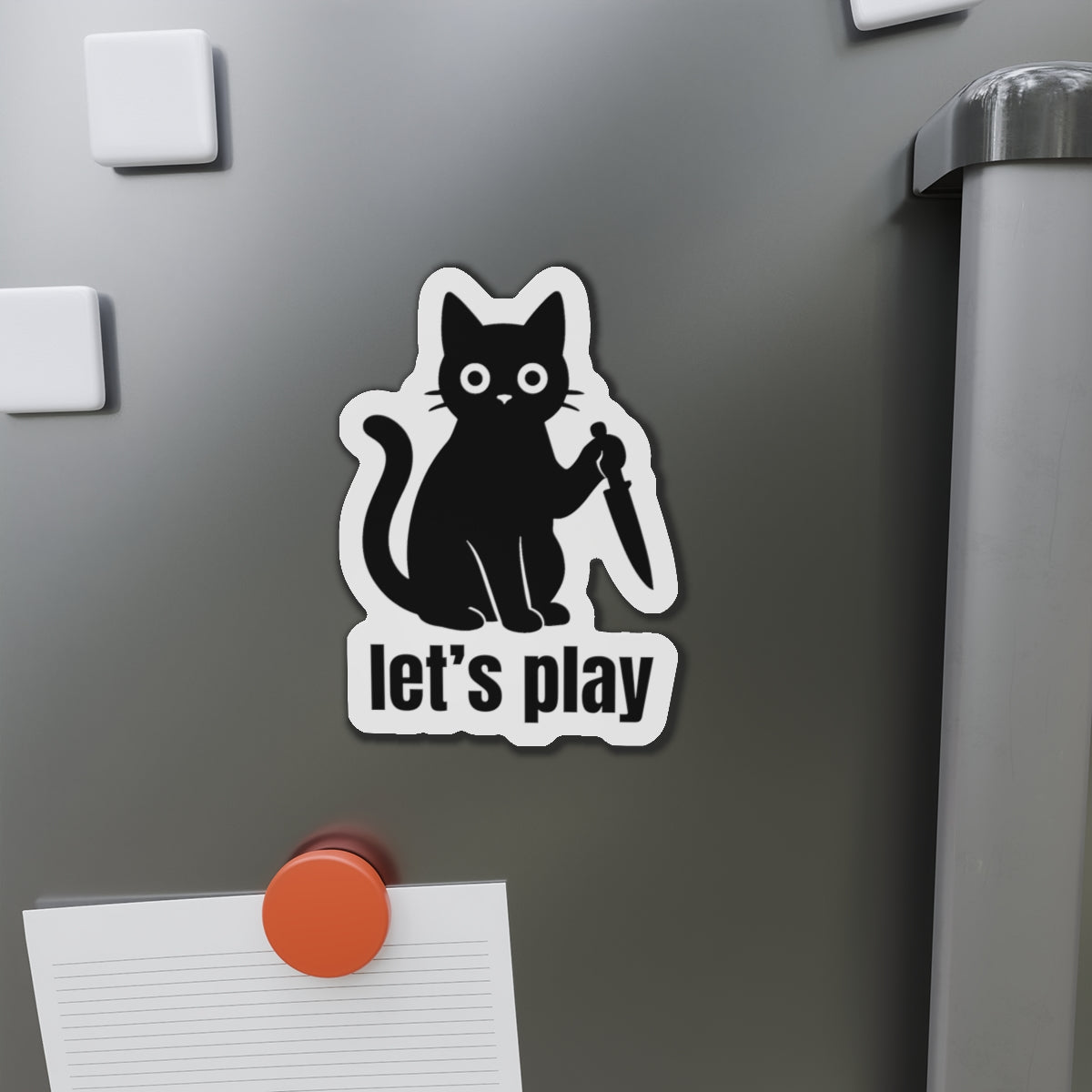 Whimsical Cat Die-Cut Magnets - Cute Fridge Decor, Gift for Cat Lovers, Fun Kitchen Accessories, Playful Home Decor, Pet-Themed Gifts