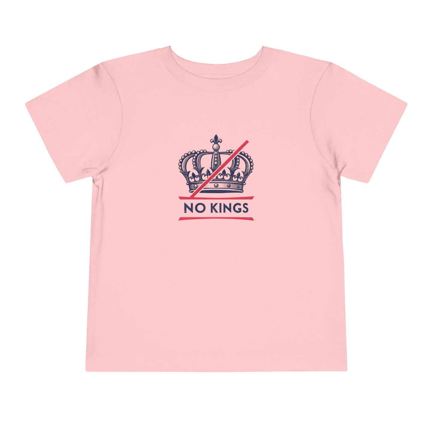 No Kings Toddler Short Sleeve Tee - No Kings Crown Design, Funny Kids Shirt, Birthday Gift, Toddler Outfit, Playful Summer Tee