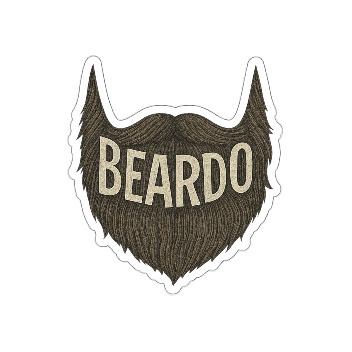 Beardo Die-Cut Stickers for Bearded Individuals, Laptop Decor, Barbershop Decor, Gifting for Fathers Day, Beard Enthusiasts