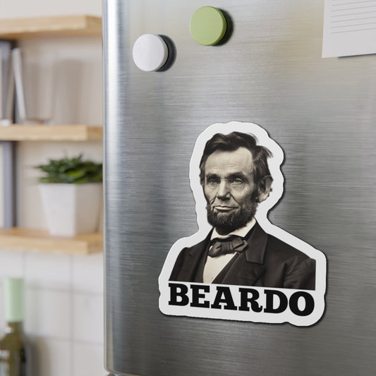 Abraham Lincoln Die-Cut Magnet, Beardo Magnet, Unique Home Decor, Gift for History Lovers, Funny Fridge Magnet, Vintage Style Magnet