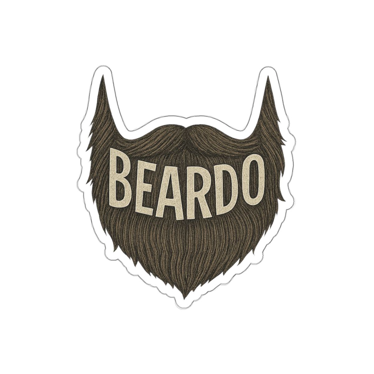 Beardo Die-Cut Stickers for Bearded Individuals, Laptop Decor, Barbershop Decor, Gifting for Fathers Day, Beard Enthusiasts