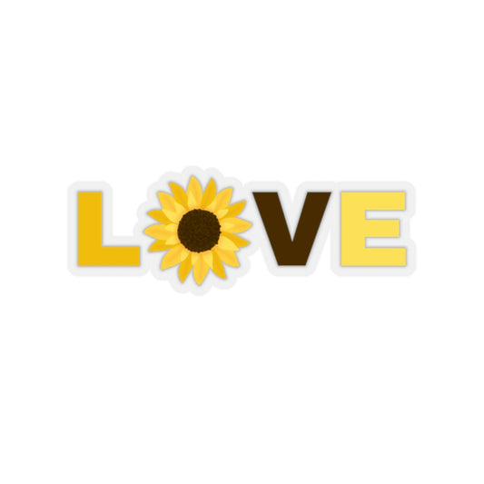 Love Sunflower Design Kiss-Cut Stickers