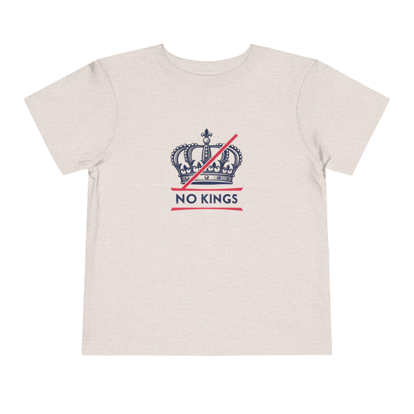 No Kings Toddler Short Sleeve Tee - No Kings Crown Design, Funny Kids Shirt, Birthday Gift, Toddler Outfit, Playful Summer Tee