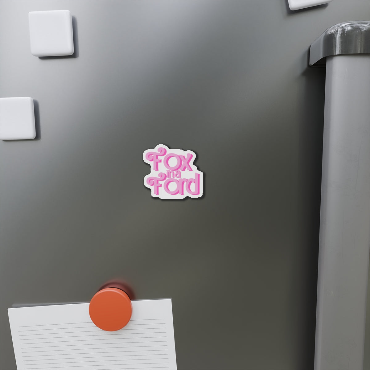 Playful Die-Cut Fox in A Ford Magnets for Cars, Fridges, Fun Decor, Perfect Gift, Home or Office, Cute Animal Lovers