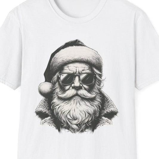 Cool Santa Graphic Unisex T-Shirt, Funny Holiday Tee, Christmas Gift, Retro Santa Shirt, Festive Apparel, Men and Women Holiday Wear