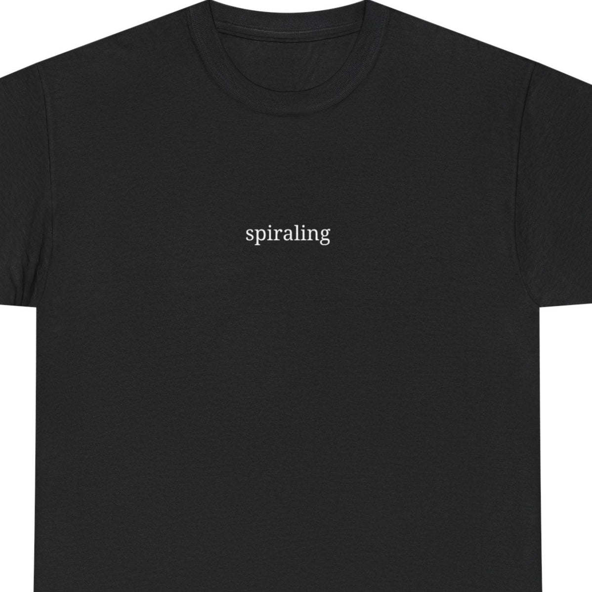 Spiraling Unisex Heavy Cotton Tee - Casual Fashion, Streetwear Style, Gift for Friends, Everyday Wear, Comfort Tee
