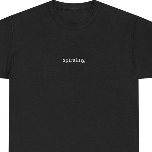 Spiraling Unisex Heavy Cotton Tee - Casual Fashion, Streetwear Style, Gift for Friends, Everyday Wear, Comfort Tee
