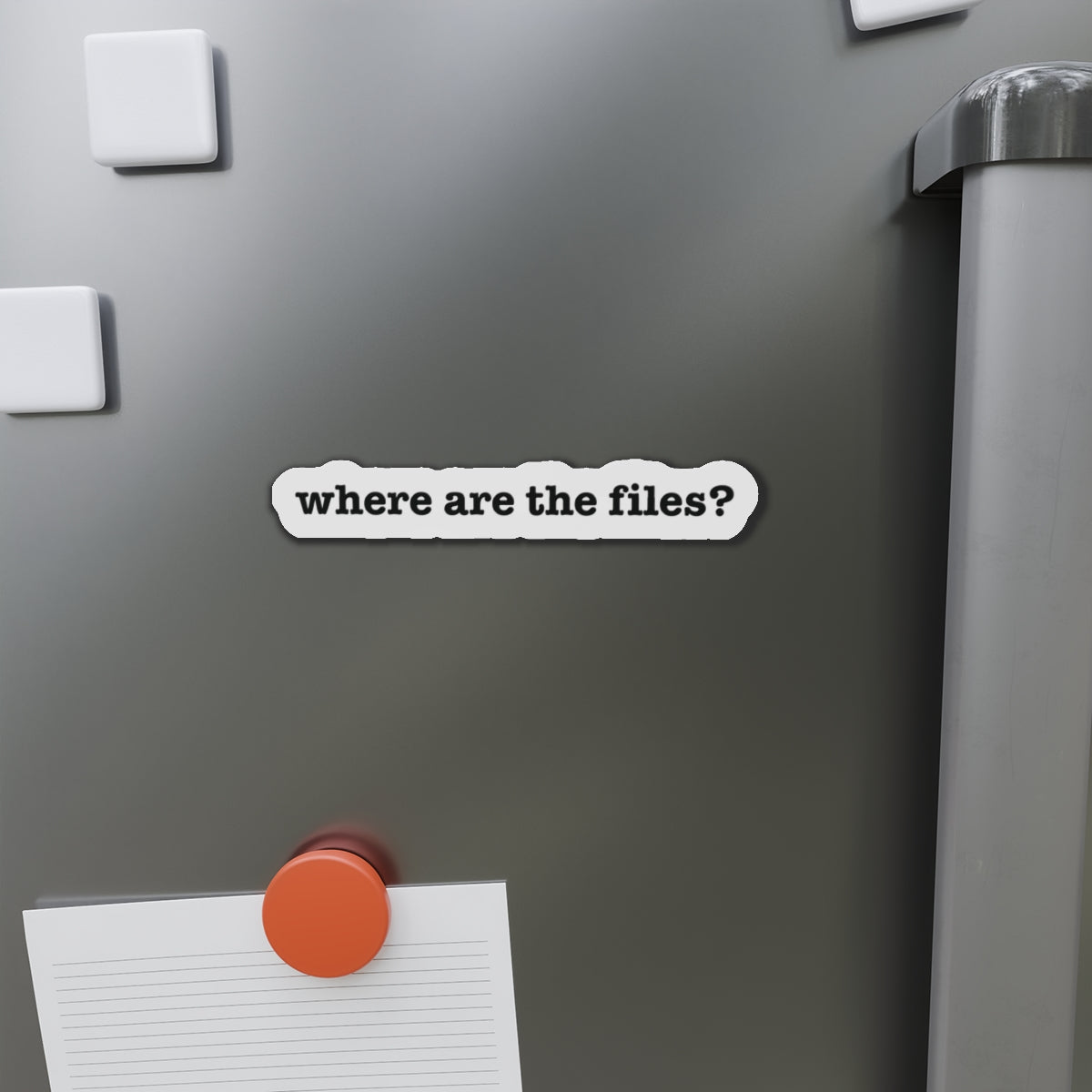 Where are the files? Die-Cut Magnet | Refrigerator Decor, Vehicle Magnet, Urban Graffiti