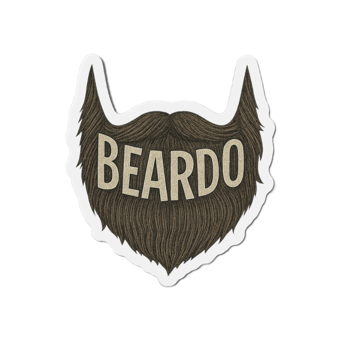 Beardo Beard-Shaped Die-Cut Magnet, Funny Gift for Bearded Men, Home Decor, Refrigerator Magnet, Beardo Magnet