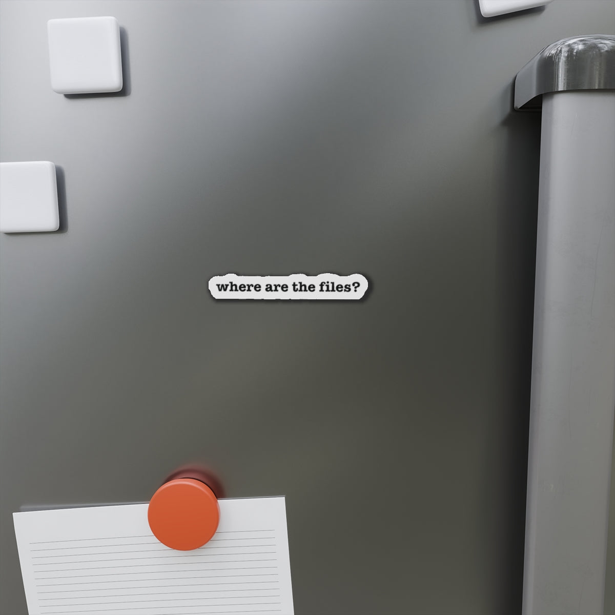 Where are the files? Die-Cut Magnet | Refrigerator Decor, Vehicle Magnet, Urban Graffiti