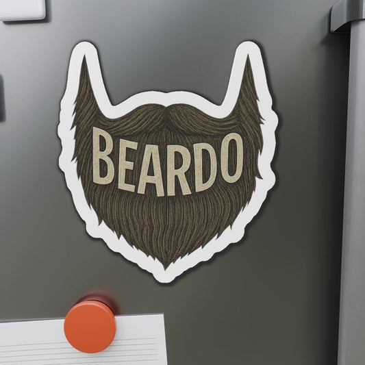 Beardo Beard-Shaped Die-Cut Magnet, Funny Gift for Bearded Men, Home Decor, Refrigerator Magnet, Beardo Magnet