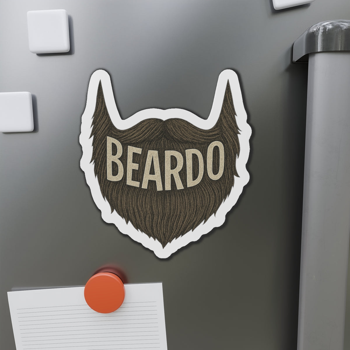 Beardo Beard-Shaped Die-Cut Magnet, Funny Gift for Bearded Men, Home Decor, Refrigerator Magnet, Beardo Magnet
