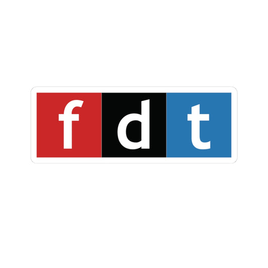 NPR Parody Logo Sticker - FDT - Stylish Kiss-Cut Stickers for Personalization, Laptop Decor, Scrapbooking, Gift Ideas, Home Office
