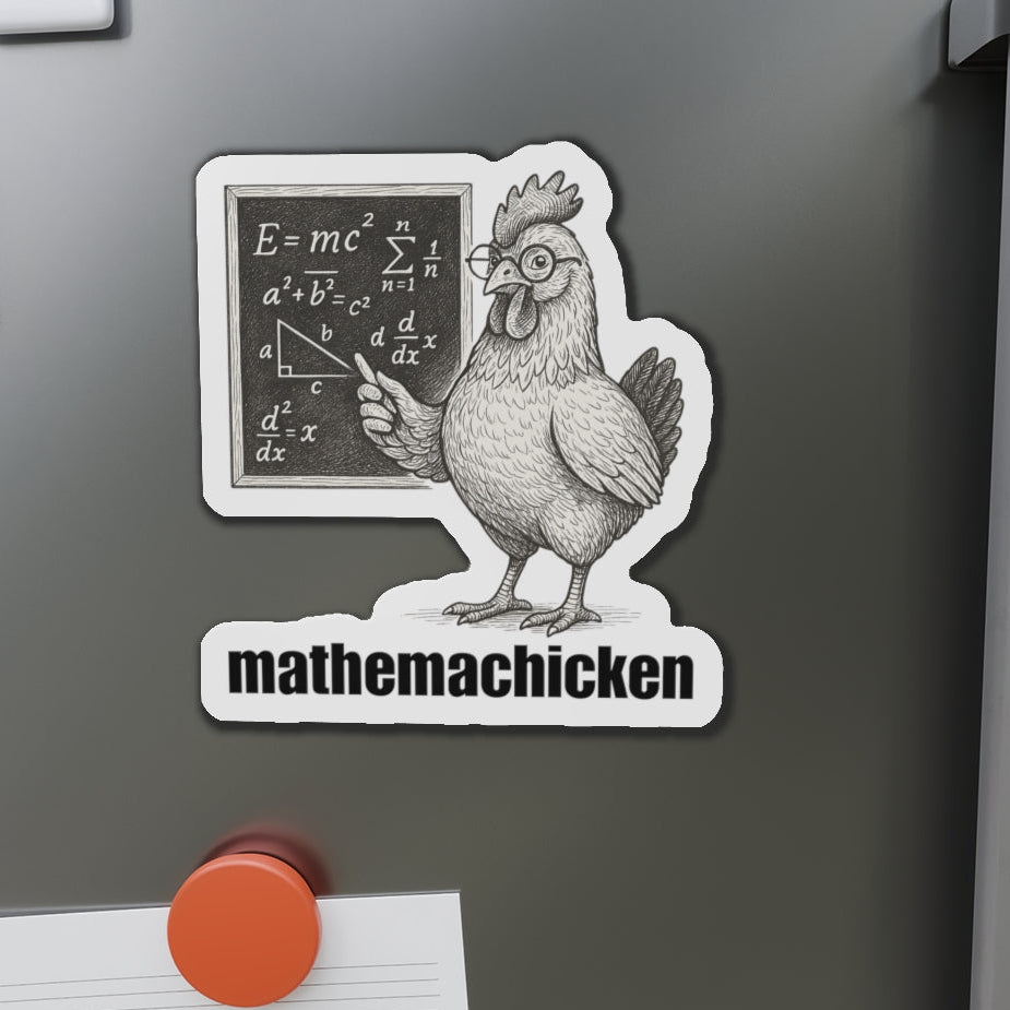 Mathemachicken | Math-Themed Die-Cut Magnets, Fun Kitchen Decor, Math Lover Gifts, Unique Fridge Decor, Educational Magnets