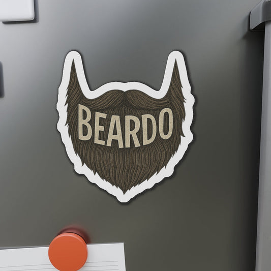 Beardo Beard-Shaped Die-Cut Magnet, Funny Gift for Bearded Men, Home Decor, Refrigerator Magnet, Beardo Magnet