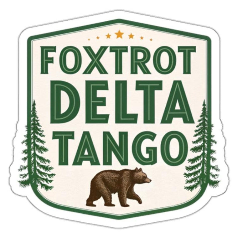 Foxtrot Delta Tango Die-Cut Stickers - Nature Themed - US Forestry Service Inspired