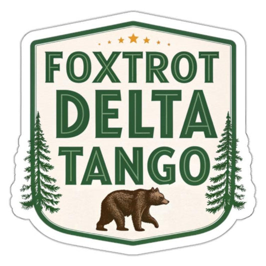 Foxtrot Delta Tango Die-Cut Stickers - Nature Themed - US Forestry Service Inspired