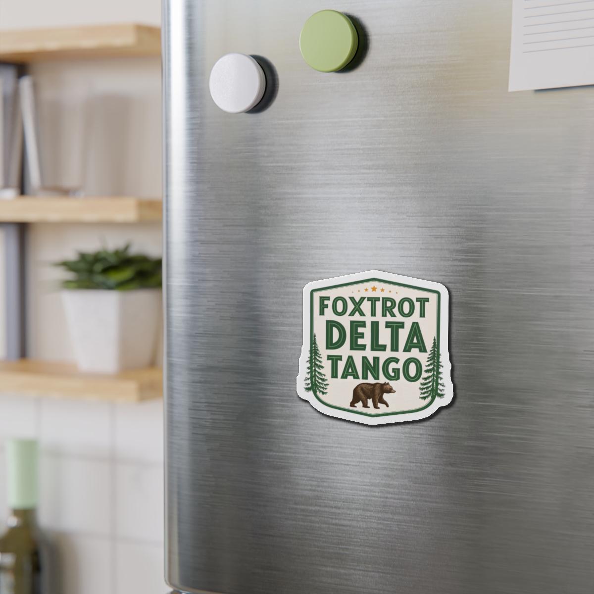 Foxtrot Delta Tango Magnet - Nature Themed - For Outdoor Enthusiasts
