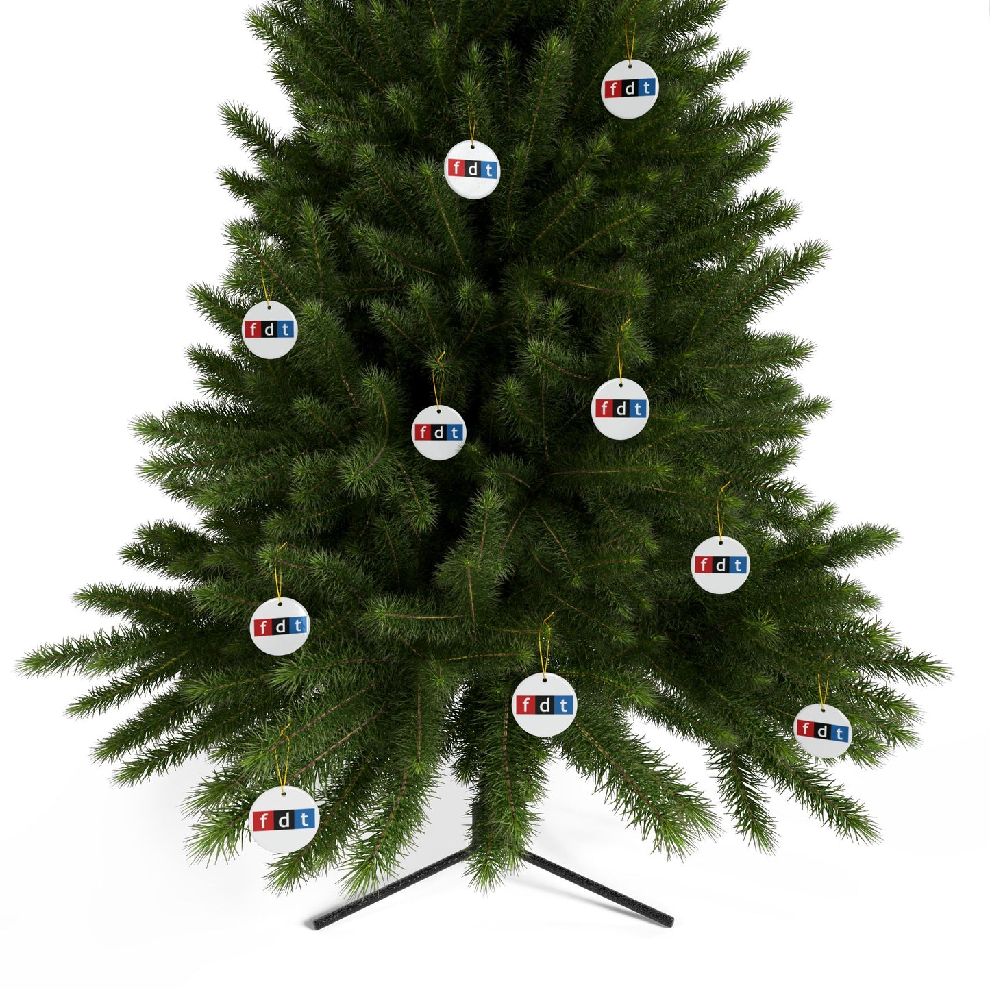 Foxtrot Delta Tango NPR Logo Ceramic Ornament | Anti Trump | Alternative Christmas Decor | Not Grandma's Christmas | Guerilla Christmas