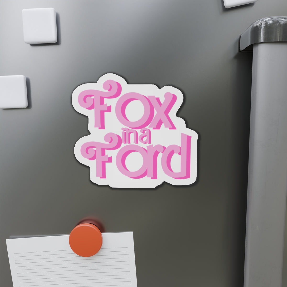 Playful Die-Cut Fox in A Ford Magnets for Cars, Fridges, Fun Decor, Perfect Gift, Home or Office, Cute Animal Lovers