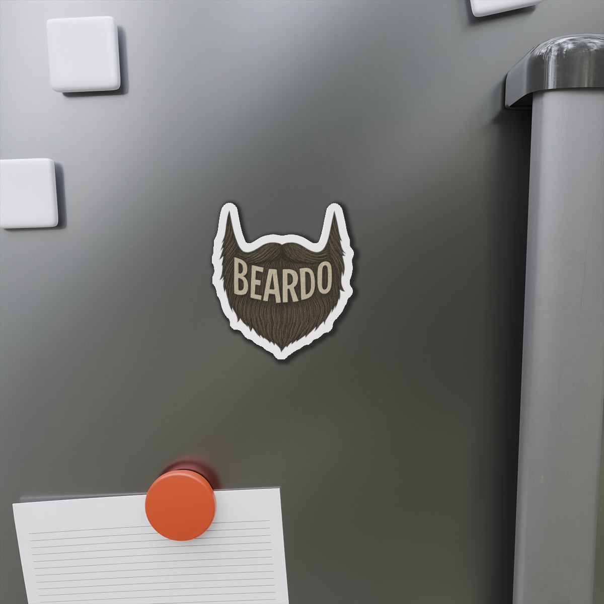 Beardo Beard-Shaped Die-Cut Magnet, Funny Gift for Bearded Men, Home Decor, Refrigerator Magnet, Beardo Magnet