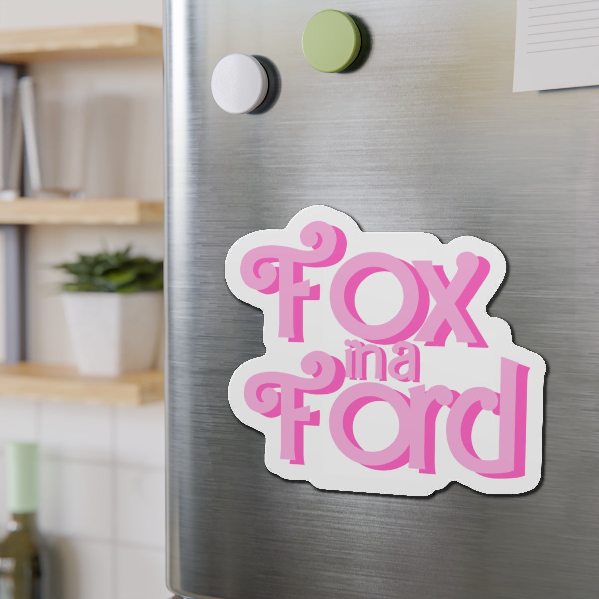 Playful Die-Cut Fox in A Ford Magnets for Cars, Fridges, Fun Decor, Perfect Gift, Home or Office, Cute Animal Lovers