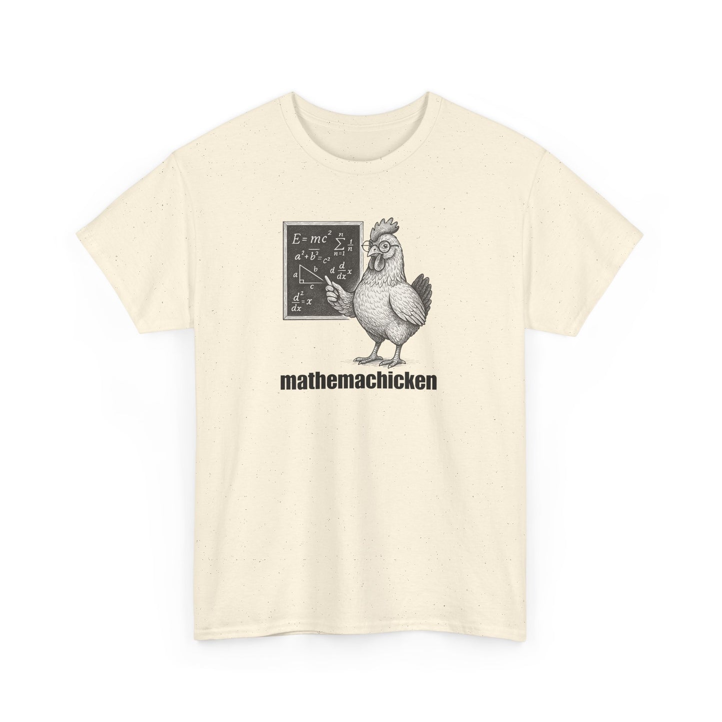Mathemachicken | Unisex Heavy Cotton Tee | Math Lover Shirt, Funny Chicken T-Shirt, Gift for Teachers, Science Humor Tee, Geeky Apparel